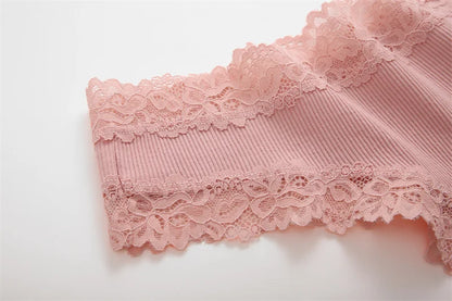 Culotte brésilienne dentelle coton taille basse — S-XL