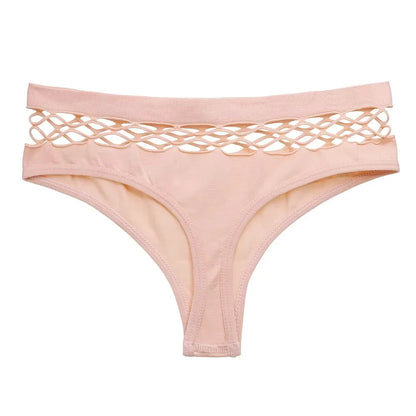 Women's Lingerie Sexy G-string Thongs Cotton Women's Panties Hollow Out Briefs Plus Size S-XXL Underwear Thongs