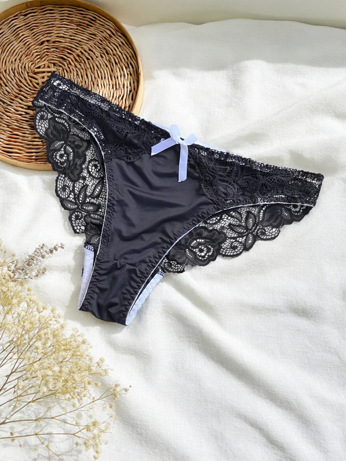 Culotte Seamless Grande Taille - Dentelle Bicolore 1XL-4XL - Nos Petits KIFF