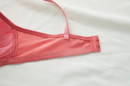 Soutien-gorge sport femme sans armature — 2 rangées de boutons couleur unie