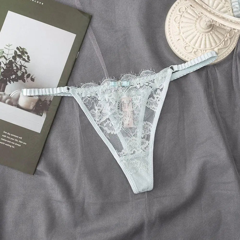 G-String Femme Dentelle Transparente Sexy - Entrejambe Coton - Nos Petits KIFF