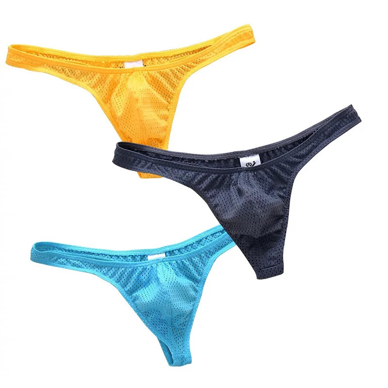 String homme G-string taille basse — Poche U respirant couleur unie sexy
