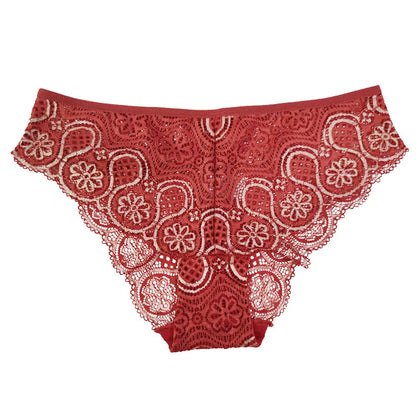 Culotte femme dentelle florale — Imprimé sexy taille mi-haute