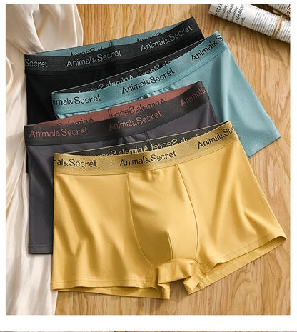 1 Pcs Underwear Men's Boxer Shorts Sexy Panties Cotton Boxers Man Underpants Male Shorts Homme U Convex Lingerie Free Shipping