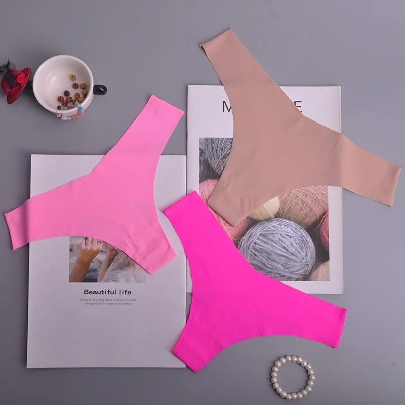 Tanga femme volants invisible — G-string sans coutures sexy lingerie