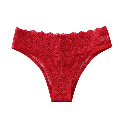 Culotte femme dentelle brodée — Taille basse ajourée