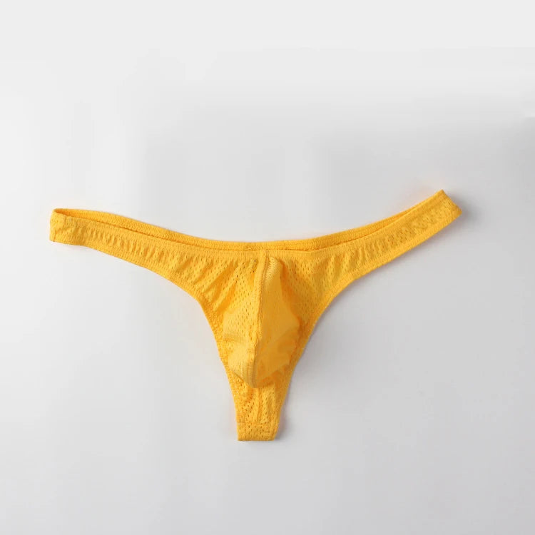 String homme G-string taille basse — Poche U respirant couleur unie sexy