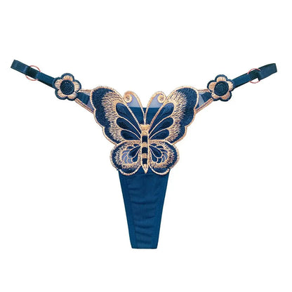 Culotte seamless respirante motif papillon brodé — S-XL