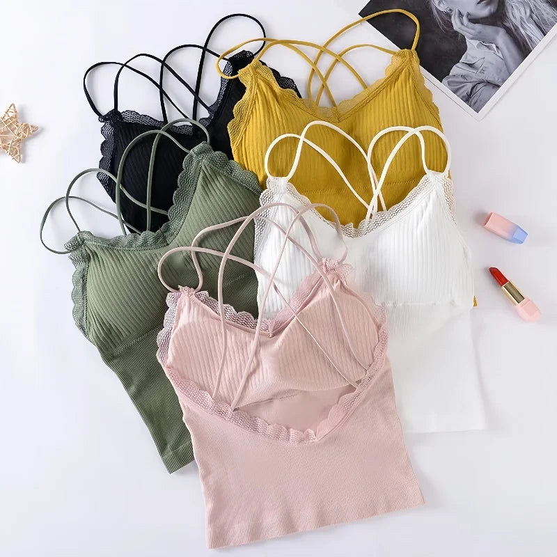 Tank Top Brassiere Camisole - Dos Ouvert Dentelle S-XL - Nos Petits KIFF