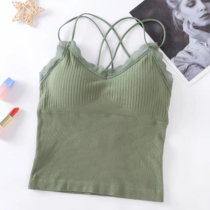 Tank Top Brassiere Camisole - Dos Ouvert Dentelle S-XL - Nos Petits KIFF