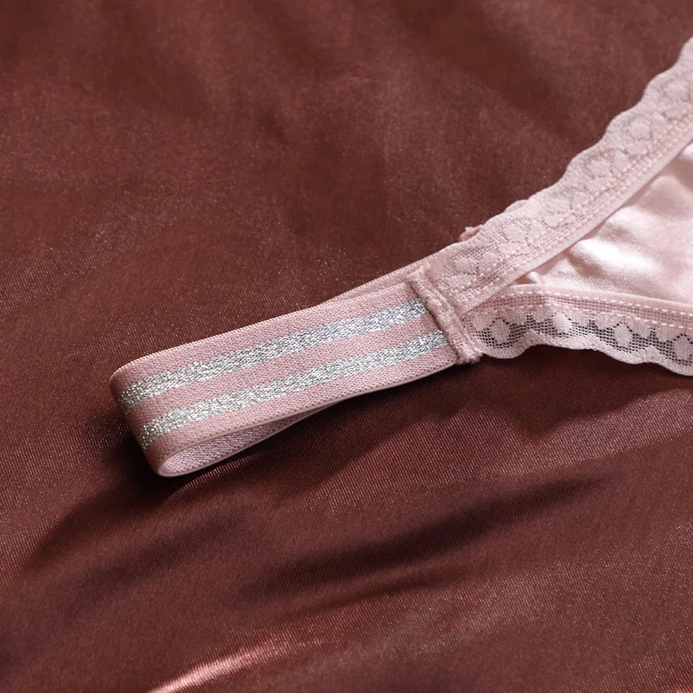 String Femme Dentelle Glitter Taille Basse - 6 Coloris S-1XL - Nos Petits KIFF