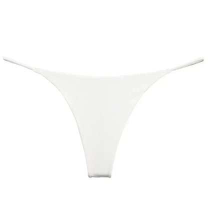 G-string femme taille basse sans coutures — Dentelle fine respirant couleur unie