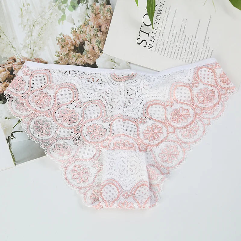 Culotte femme dentelle florale — Imprimé sexy taille mi-haute