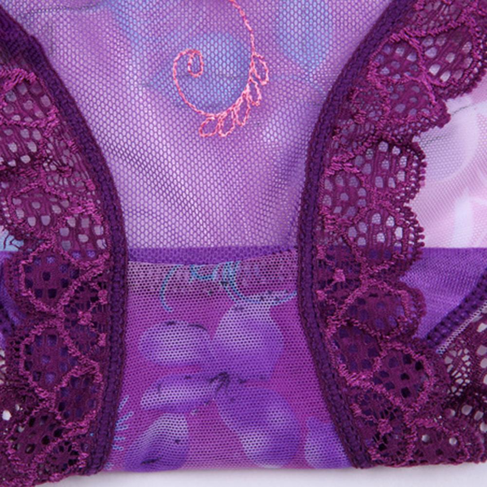 Culotte Dentelle Florale Brodée — Taille Mi-Haute M-XL