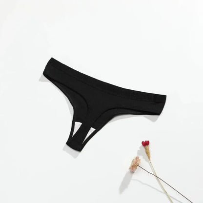 Tanga G-string femme coton — Taille basse respirant couleur unie