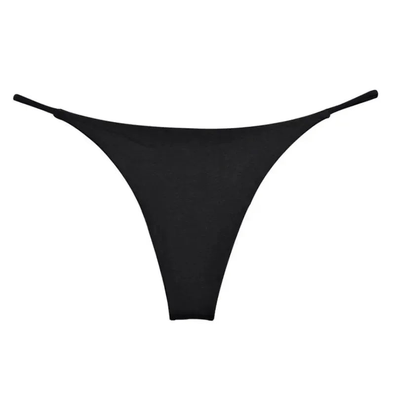 G-string femme taille basse sans coutures — Dentelle fine respirant couleur unie