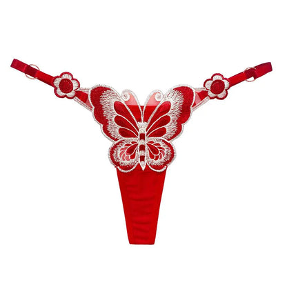 Culotte seamless respirante motif papillon brodé — S-XL