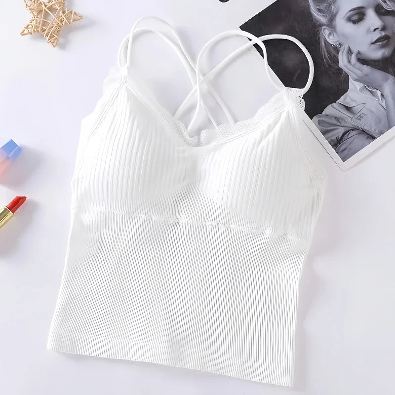 Tank Top Brassiere Camisole - Dos Ouvert Dentelle S-XL - Nos Petits KIFF