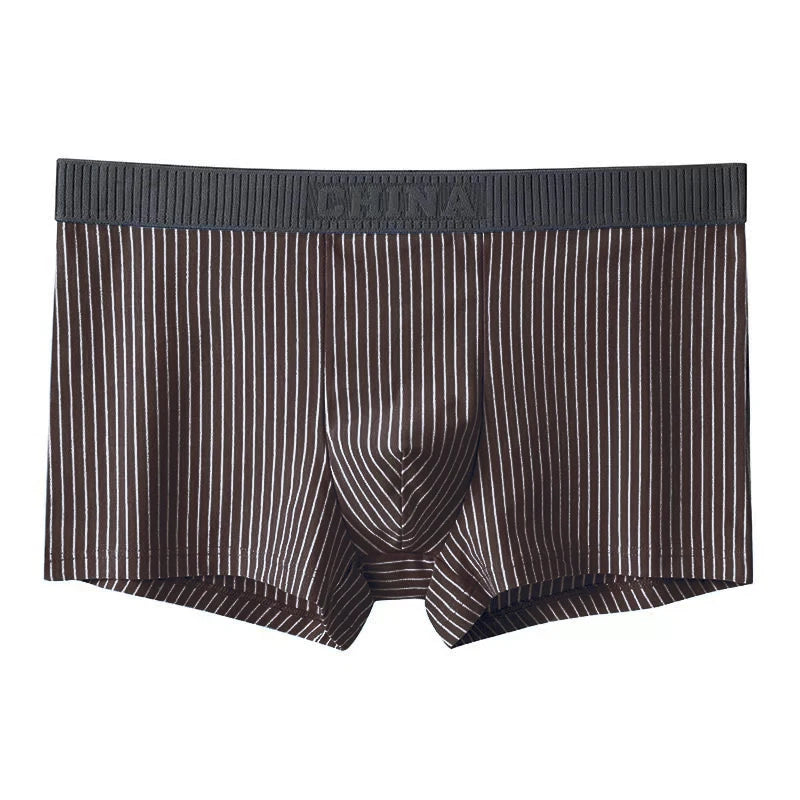 1Pc Boxer Shorts Men's Underwear Sexy Panties Cotton Striped Men's Underpants Male Boxers Homme U Convex Lingerie Free Shipping