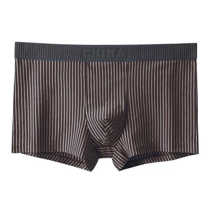 1Pc Boxer Shorts Men's Underwear Sexy Panties Cotton Striped Men's Underpants Male Boxers Homme U Convex Lingerie Free Shipping