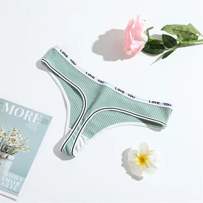 Thong coton T-back effet gainant taille basse — S-XL