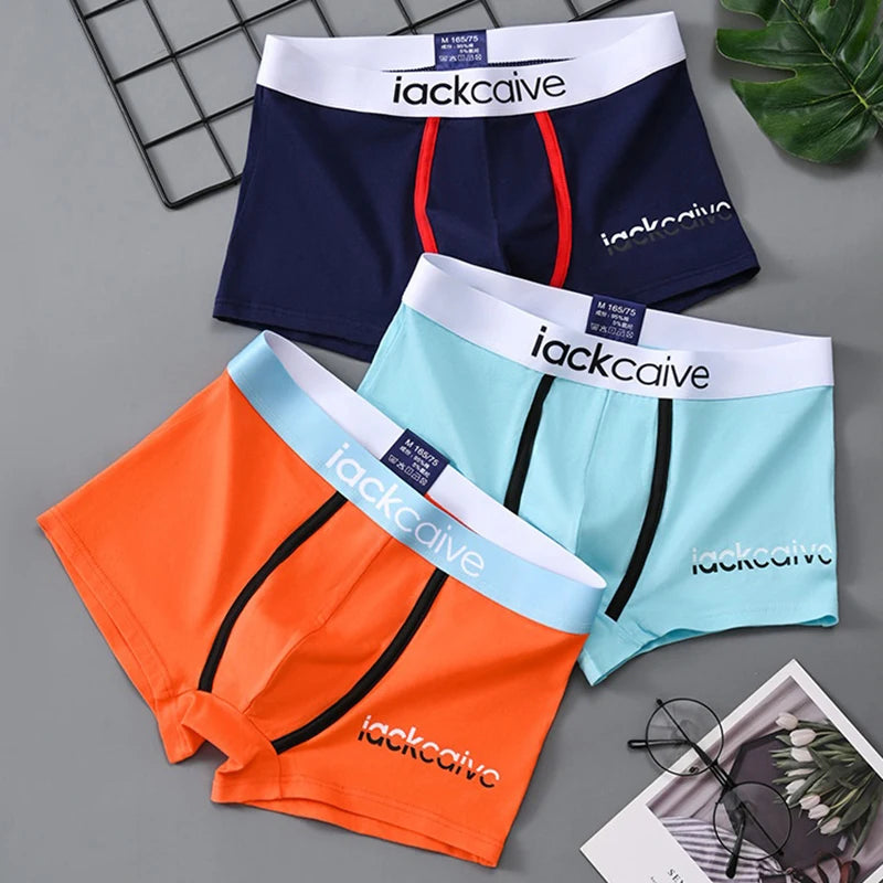 1 Pcs Underwear Men's Boxer Shorts Sexy Panties Cotton Boxers Man Underpants Male Shorts Homme U Convex Lingerie Wholesale Lots