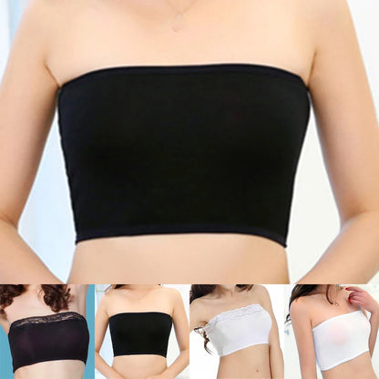 Bandeau tube femme ice silk seamless sans bretelles S-XL