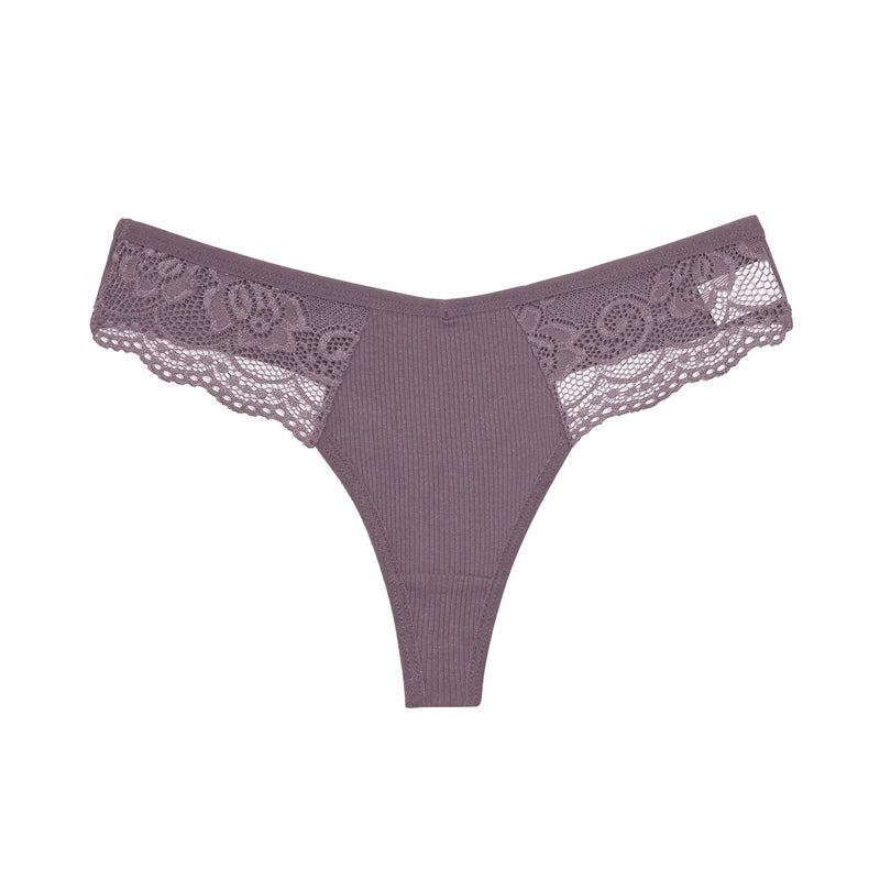 Culotte G-String Coton Dentelle - Taille Basse S-XL - Nos Petits KIFF