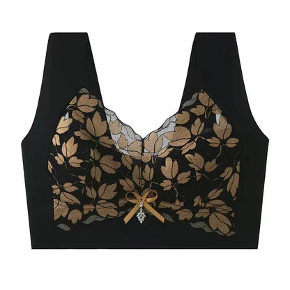 Brassière femme sans armatures dentelle — Push-up grande taille respirante