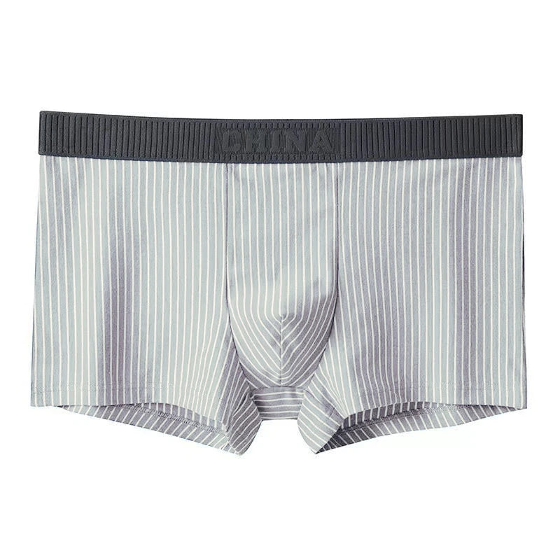 1Pc Boxer Shorts Men's Underwear Sexy Panties Cotton Striped Men's Underpants Male Boxers Homme U Convex Lingerie Free Shipping