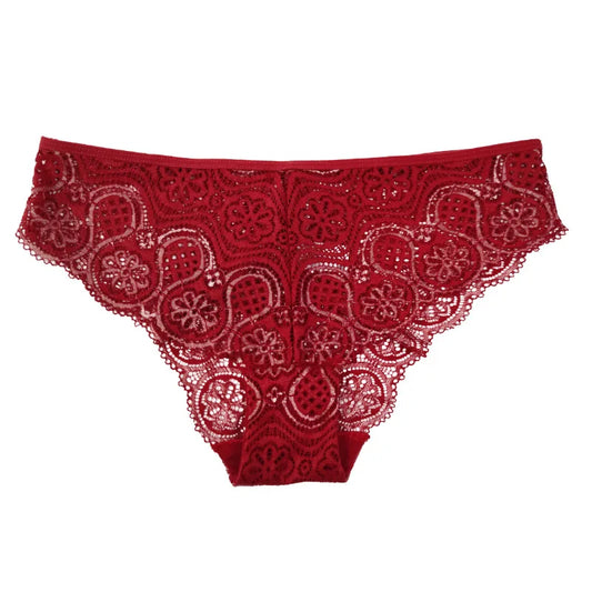 Culotte femme dentelle florale — Imprimé sexy taille mi-haute