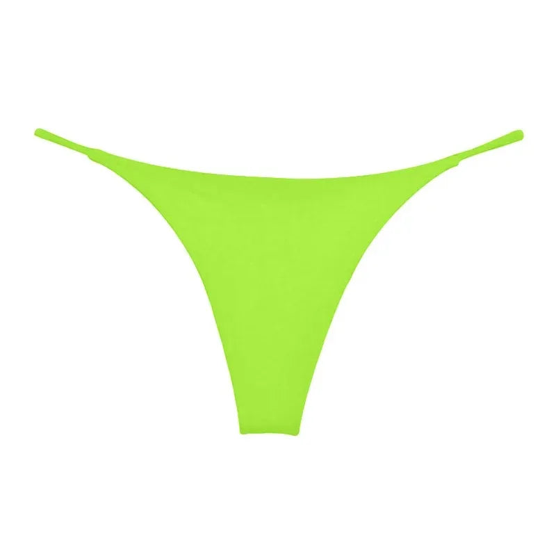 G-string femme taille basse sans coutures — Dentelle fine respirant couleur unie
