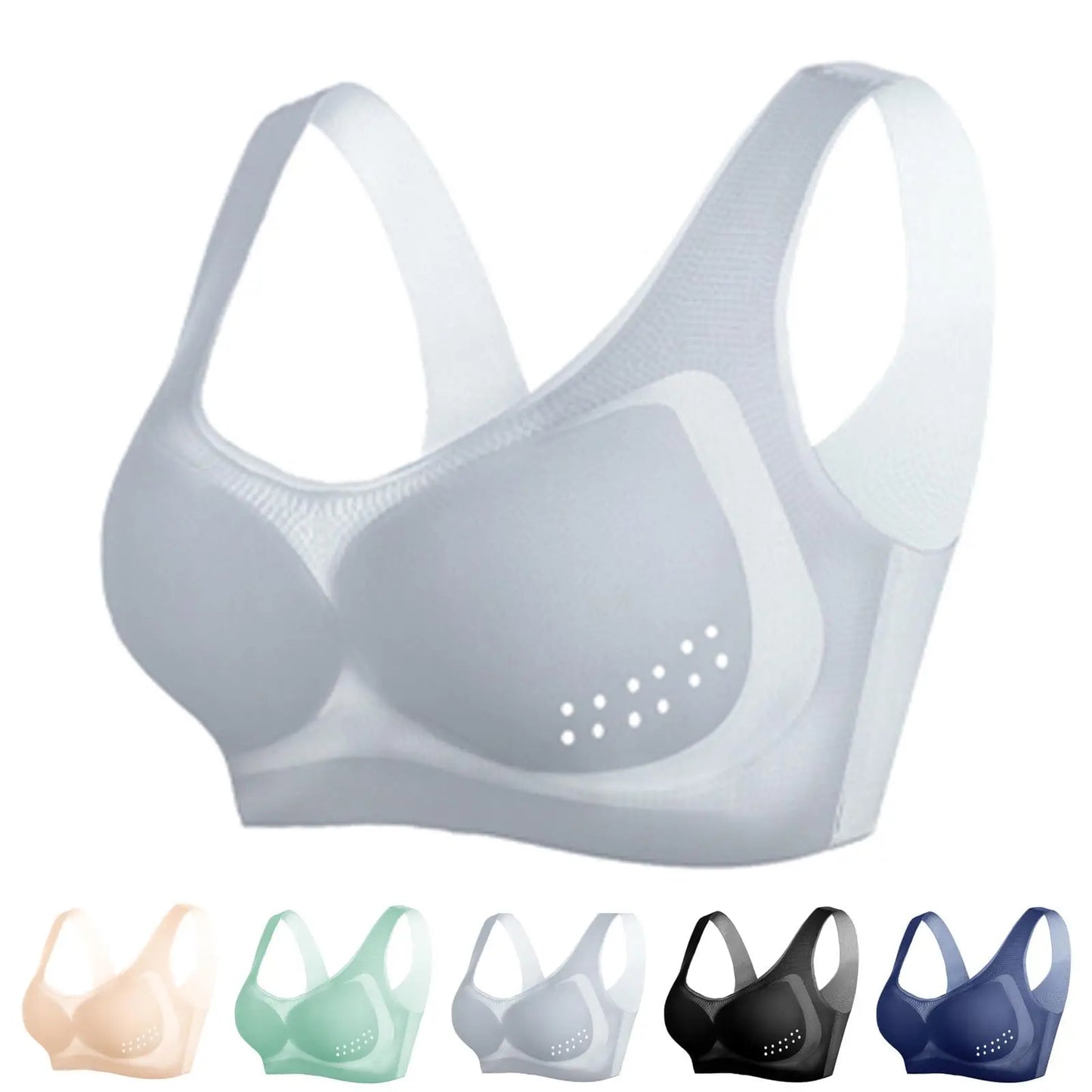 Brassiere sport ice silk seamless sans armatures M-4XL