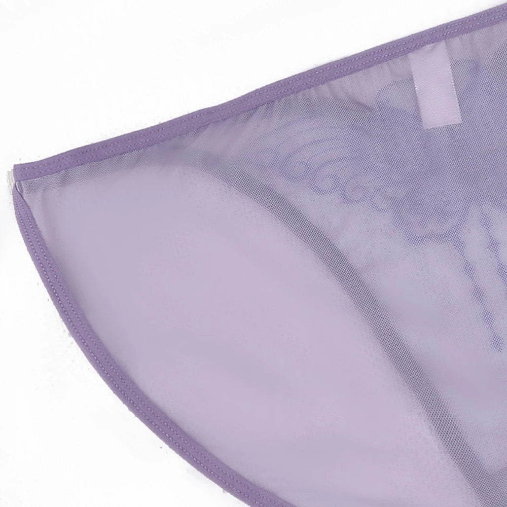 Culotte femme dentelle mesh transparente — Broderie papillon