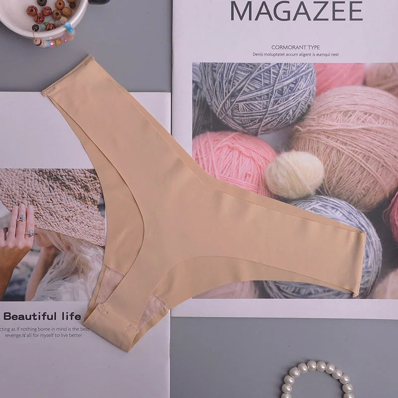 Tanga femme volants invisible — G-string sans coutures sexy lingerie
