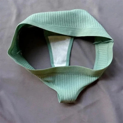 Tanga G-string femme coton — Taille basse respirant couleur unie