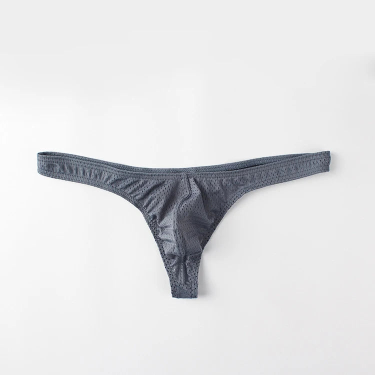 String homme G-string taille basse — Poche U respirant couleur unie sexy