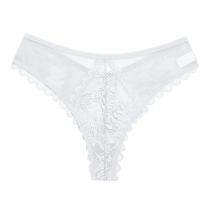 Thong femme résille dentelle — Patchwork transparent sexy