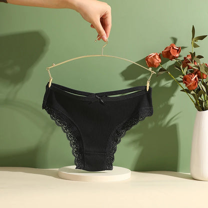 Culotte Femme FINETOO Coton Dentelle - Taille Basse Sexy - Nos Petits KIFF