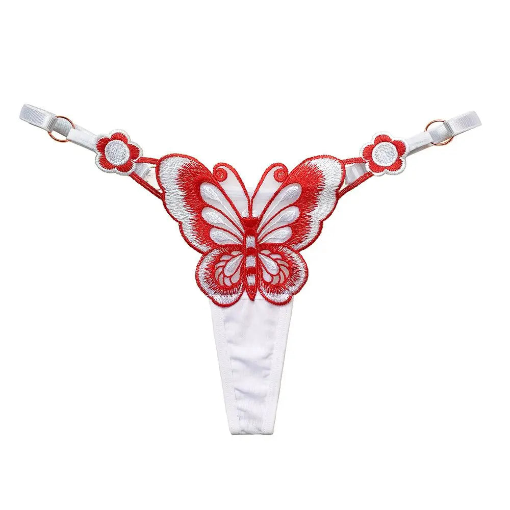 Culotte seamless respirante motif papillon brodé — S-XL