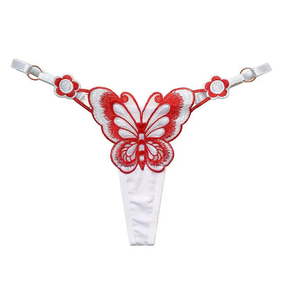 Culotte seamless respirante motif papillon brodé — S-XL