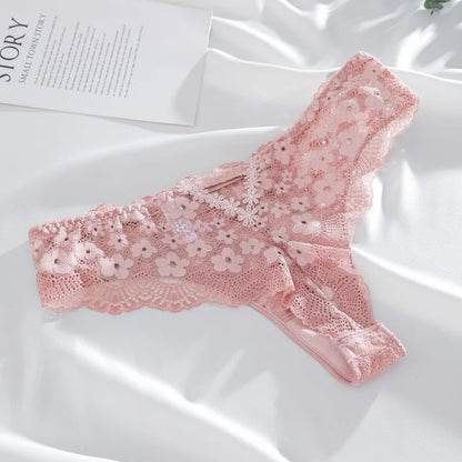 Culotte Dentelle G-String Sexy - Taille Basse - Nos Petits KIFF