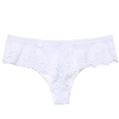 Thong femme dentelle ajourée — Taille basse sans coutures respirant