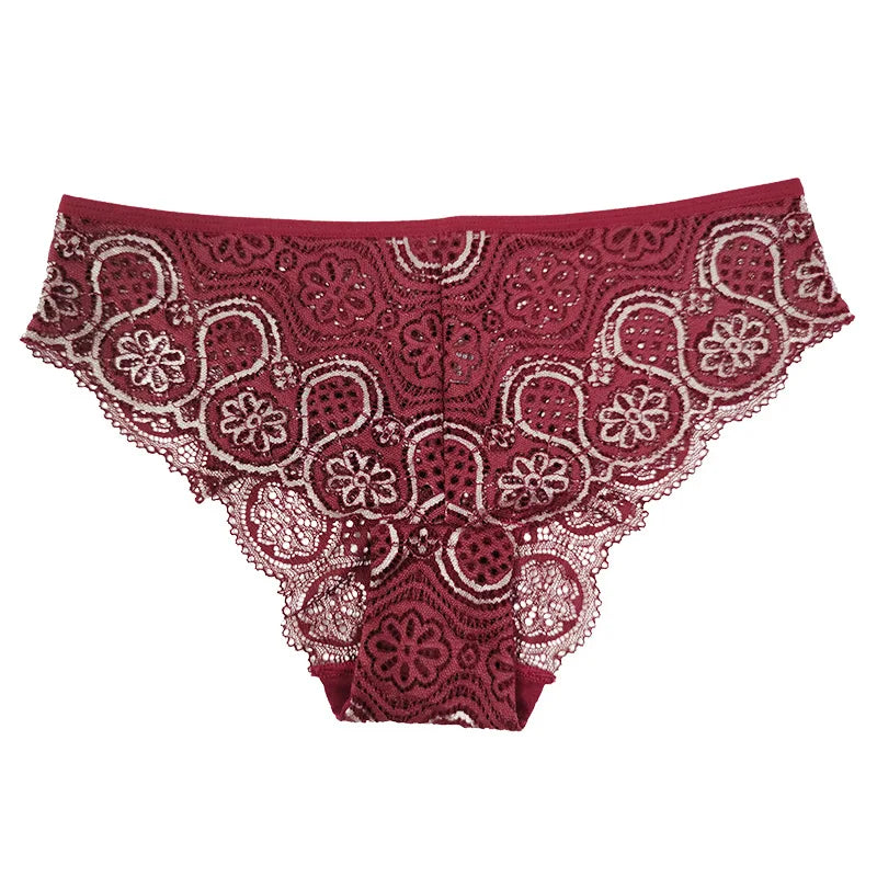 Culotte femme dentelle florale — Imprimé sexy taille mi-haute