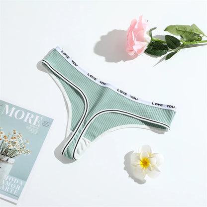Thong coton T-back effet gainant taille basse — S-XL