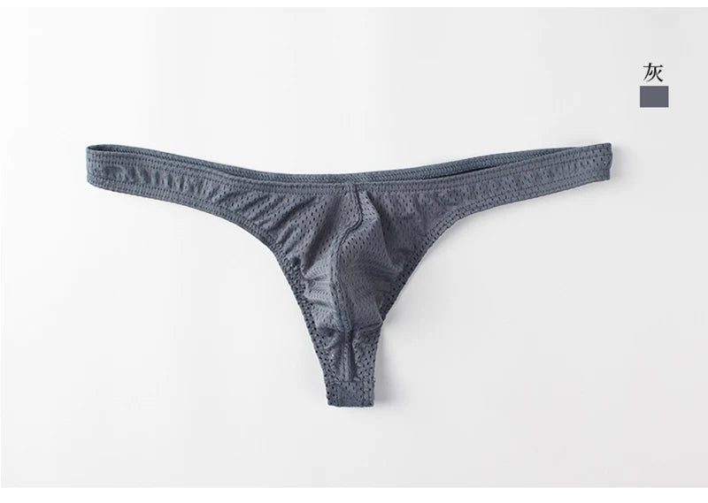 String homme G-string taille basse — Poche U respirant couleur unie sexy