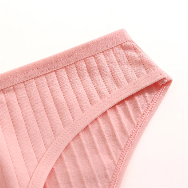 Culotte femme coton sans coutures — Taille basse respirante douce couleur unie