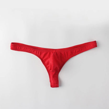 String homme G-string taille basse — Poche U respirant couleur unie sexy
