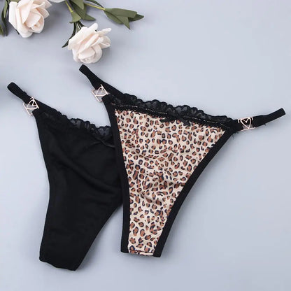 G-string léopard T-back taille basse — S-XL