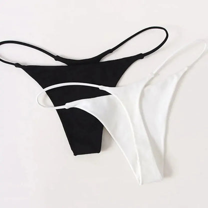 G-string femme taille basse sans coutures — Dentelle fine respirant couleur unie